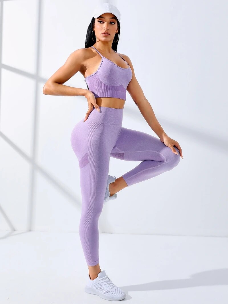 Pilates Yoga Gear - Women Yoga Set 2/Pcs Seamless Workout