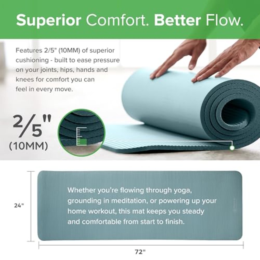 Thick Yoga Mat, Exercise and F - Pilates Yoga Joint recension och pris