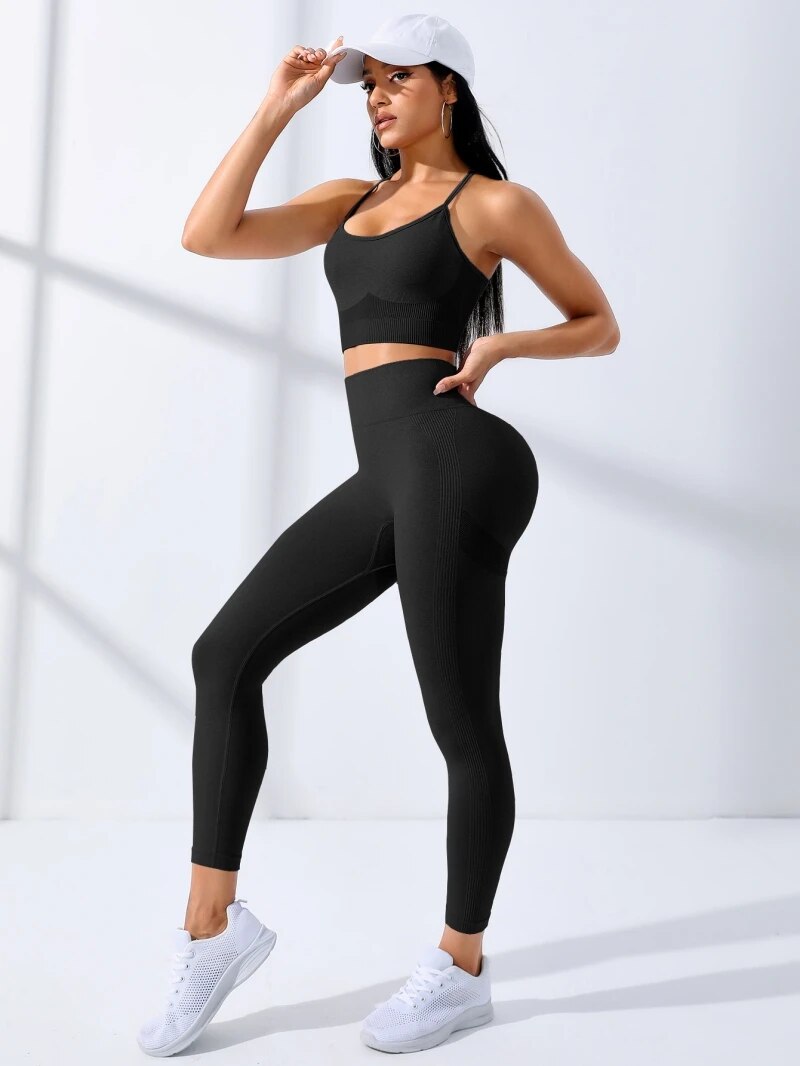 Women Yoga Set 2/Pcs Seamless  - Pilates Yoga Gear recension och pris