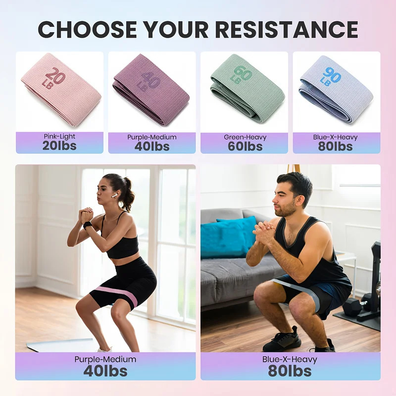20-90LB Fabric Elastic Band Fi - Pilates Yoga Joint recension och pris