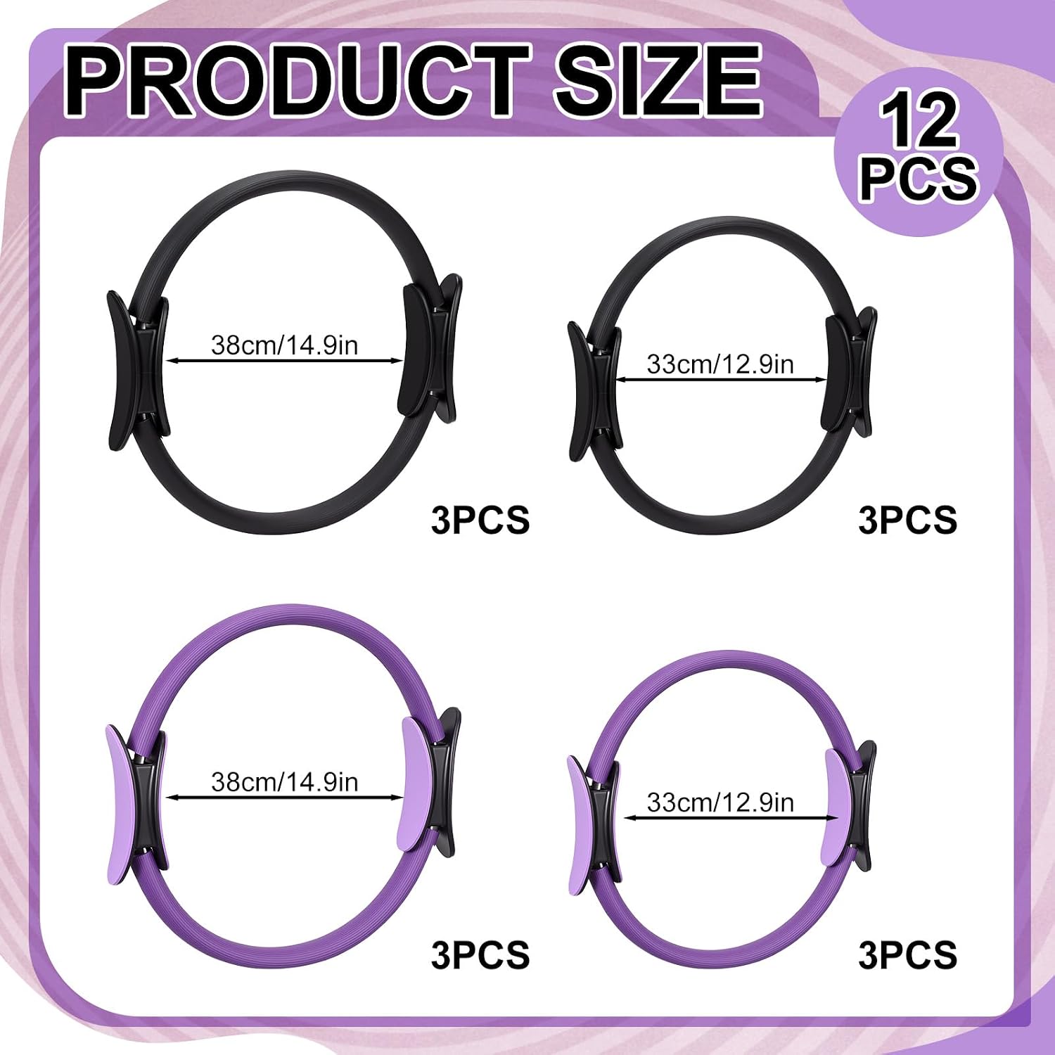 12 Pcs Pilates Ring Set Dual S - Pilates Ring Magic recension och pris