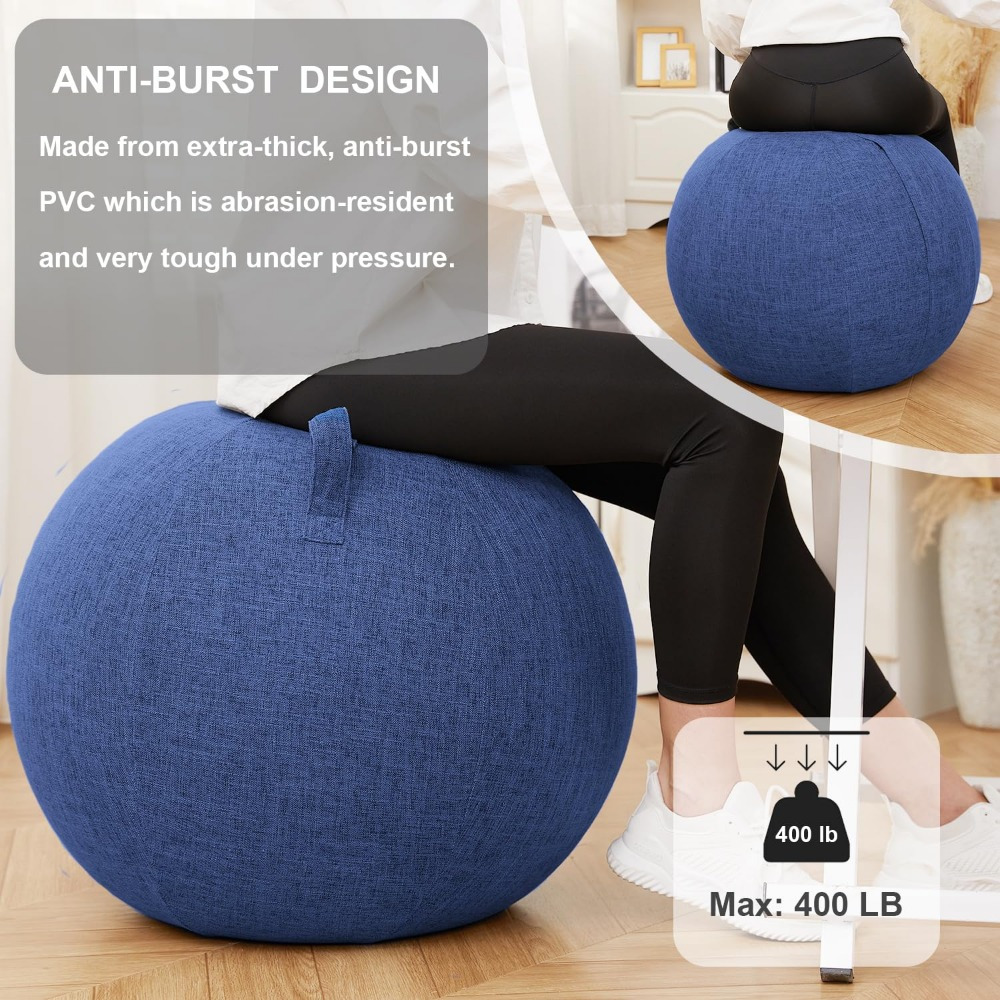 Fitness Ball Chair with Fabric - Pilates Yoga Pregnancy recension och pris
